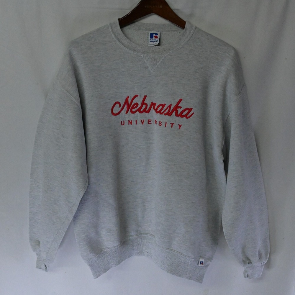 Vtg 90s‎ Russell Athletic XL Nebraska University Cornhuskers Crewneck Sweatshirt